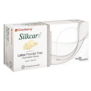 Cranberry Silkcare Latex Gloves